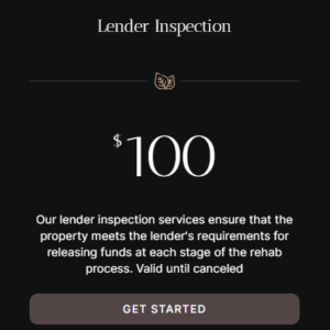 Lender Inspection