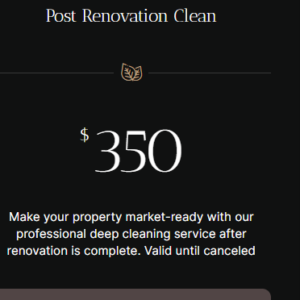 Post Renovation Clean